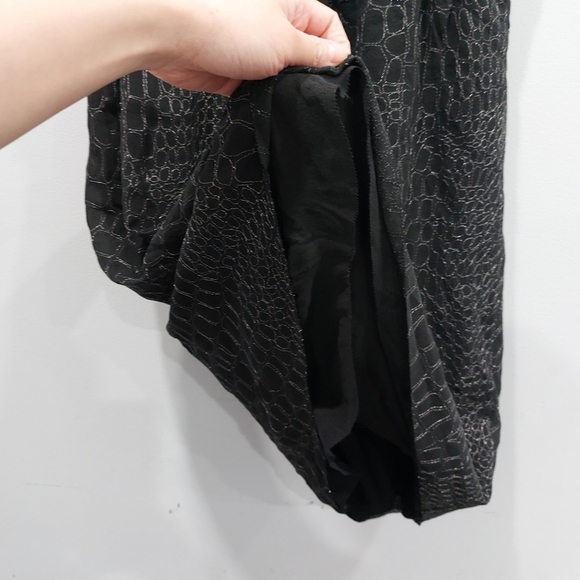 Aritzia Babaton Black Silk Tinsel Dress Medium - Picture 8 of 9